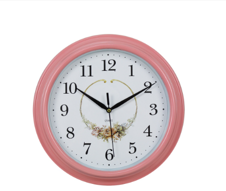 Love Flower Round Nordic Wall Clock 11“ Inches Easy Read Analog Home, Office, Bedroom