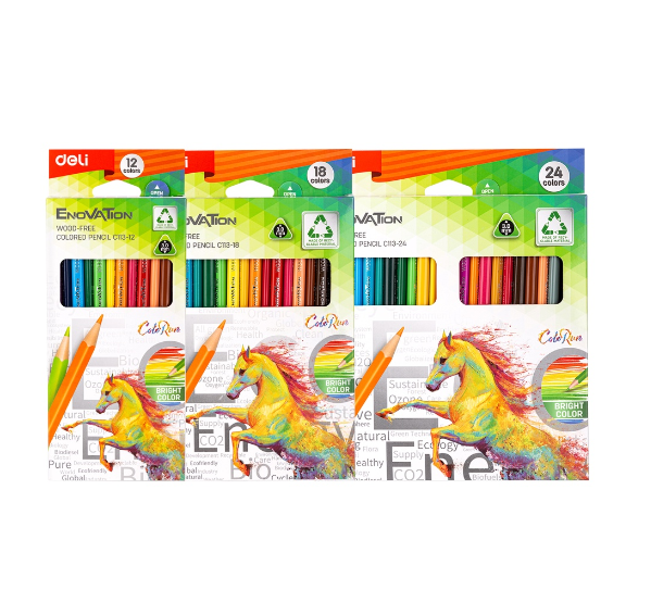 Deli C113-12/18/24 Colored Pencil 12/18/24 Colors