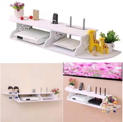 Wall Shelf Drilling Hanging Shelf Storage Rack Router Wireless Wifi TV set top box