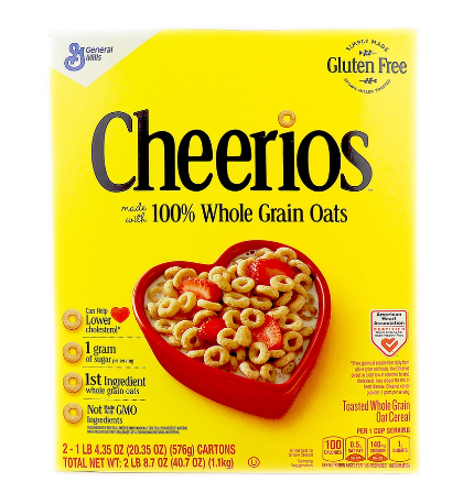 General Mills Cheerios Whole Grain Oats 2pcs x 576g
