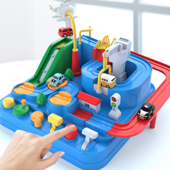 Racing Model Educational Toys Children's Rail Car Adventure Game Mechanical Interactive Train  Toy