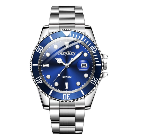 Luxury Men Stainless Steel Business Watches With Calendar Male Sport Quartz Watch M004