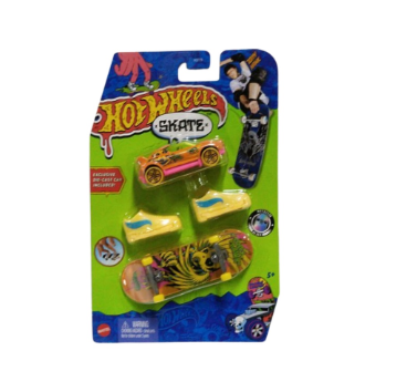 Hot Wheels Skate Collectors Series Fingerboard + Basic Car with Yellow Shoes for ages 5 years and up