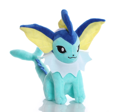 Animation Pokemon Vaporeon Plush Toys Doll Soft Stuffed Animals Toy for Kid