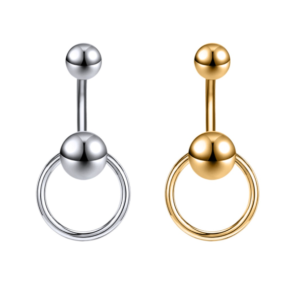 Silver Crystal Navel Rings Stainless Steel Belly Button Rings Gold Anti Allergy Flower Navel Piercings 17