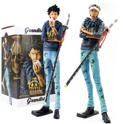 29cm One Piece DXF The Grandline Men Wanokuni Vol.14 Trafalgar Law Action Figure Toy With Double Head
