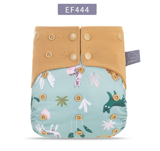 Elinfant Coffee Fiber Inner Baby Cloth Diapers Double Gusset Washable Baby Nappy Without Insert E16