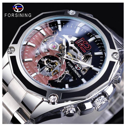 New Forsining Men watch Original Fashion Casual Style Automatic Mechanical Watch Waterproof stainless steel watch Hollow Mechanical Watch 4