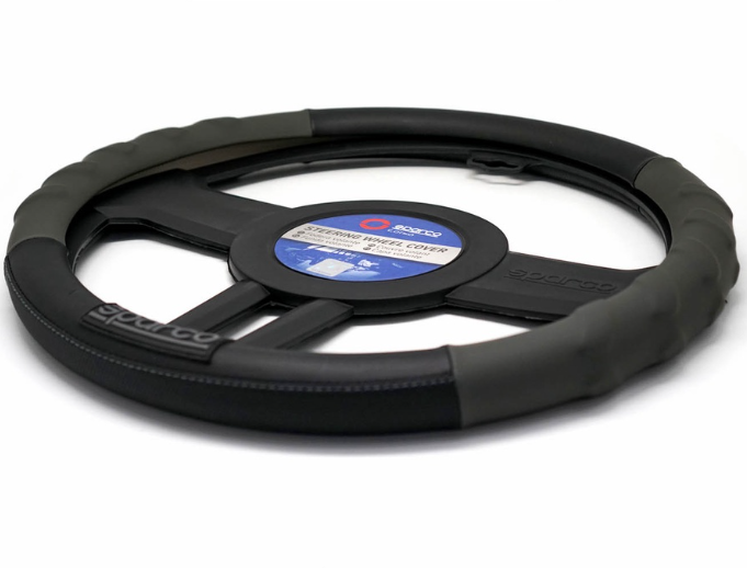 Sparco Steering Wheel Cover SPC1117GR (Gray) for Toyota, Mitsubishi, Honda, Hyundai, Ford