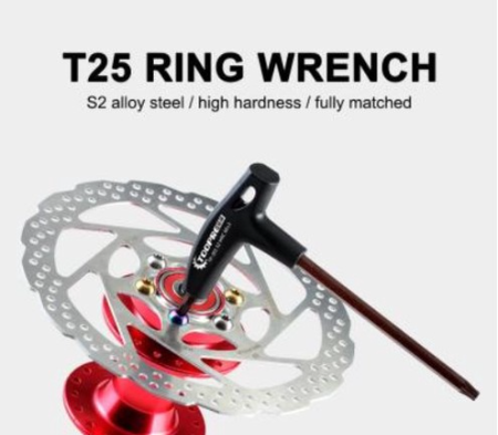 T25 Disc Brake Wrench Alloy Steel MTB Bike Screw Disassembly Wrench
