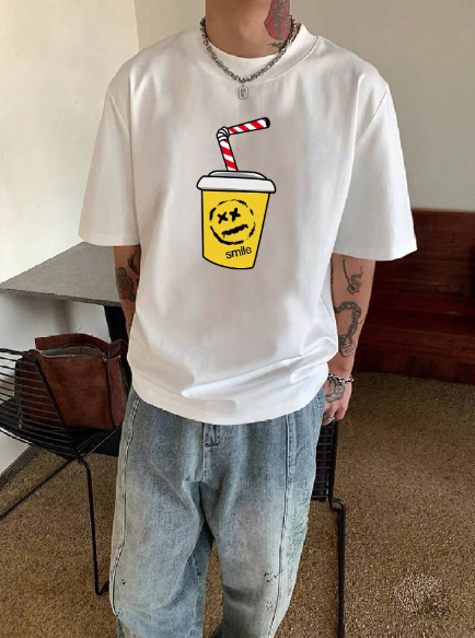 Men's Solid Color Short Sleeve T-Shirt, Loose Fit Cotton Body Tee In Spring/Summer