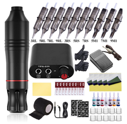 Tattoo Machine Set Rotary Tattoo Kit Rotary Tattoo Machine Pen Set Tattoo Pen Machine Complete Set Power Supply