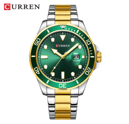 CURREN Men's Watch Original Casual Sports Military Stainless Steel Luminous Quartz Waterproof 8388X M1