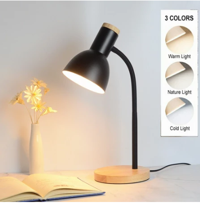 Free Bulb Nordic Modern Wood Art Hose Desk Lights Bedside Table Lamps for living room Simple