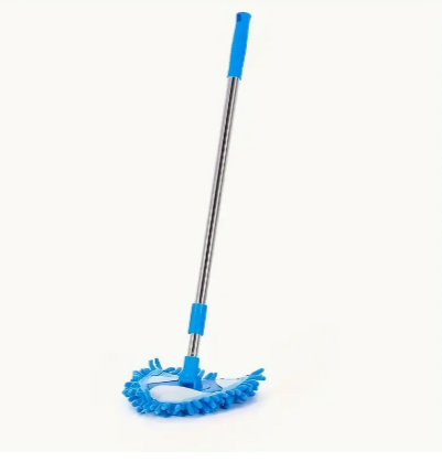 1pc, Telescopic Triangle Cleaning Mop, 360 ° Rotating Cleaning Mop, Ceiling Wall Cleaning Mop, Long Handle Dust Removal Mop, Floor Wall Tile Car Wiping Mop, No Dead Corner, Cleaning Supplies, Cleaning