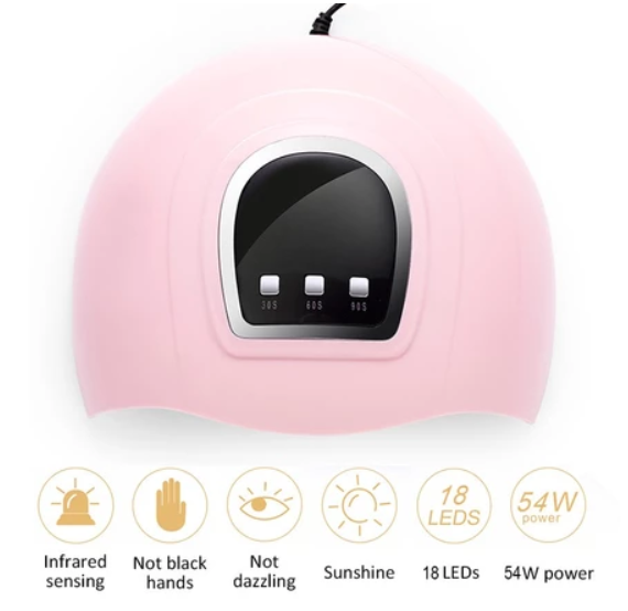 UR Sugar 54w Uv Lamp Led Nail Dryer 18 Leds 30s/60s/90s Usb Cable Gel Polish Machine Drying Tool