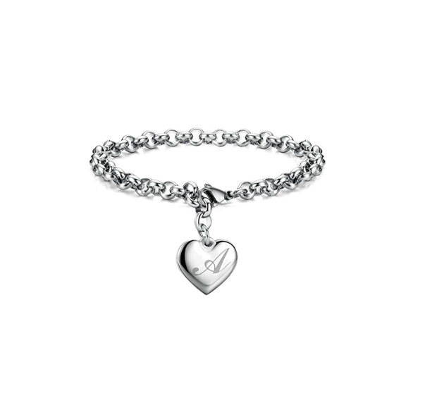 26 English Letter Love Pendant Gift Girl 925 Silver Jewelry Fashion Bracelet Luxury Chain A