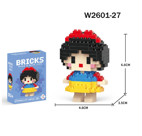 Mini Building Block Assembled Small Particles Bricks Toys For Kid Birthday Gift Cute Cartoon Blocks M24