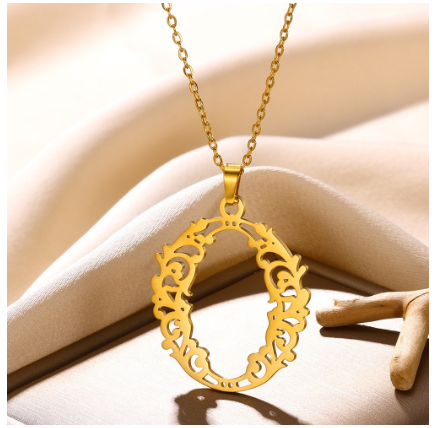 Initial Necklace for Women Men Girls Boys Gothic 18K Gold Plated 26 Letters Pendant Necklace Chain with Extension