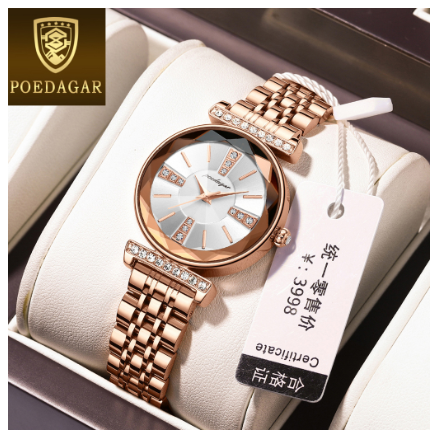 POEDAGAR luxury watches for women sale water proof original Ultra-thin korean style elegant stainless steel Watch WHITE