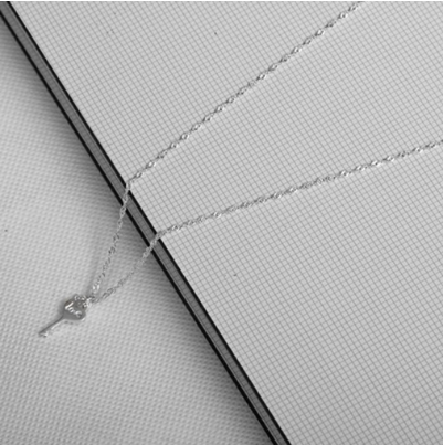 SILVER T150 Italy 92.5 Silver Heart Key Pendant Necklace MX157