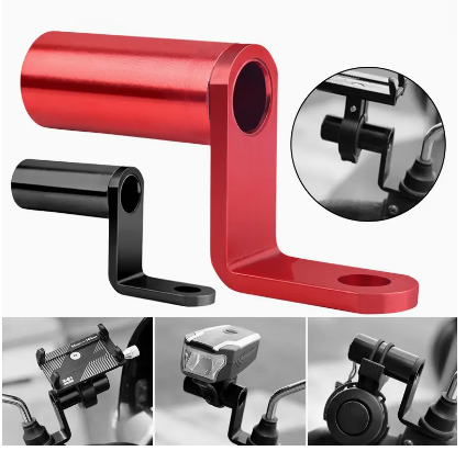 Aluminum Alloy Motorcycle Rearview Mirror Mount Handlebar Rearview Mirror Adapter Mobile Phone Bracket Expansion Bracket
