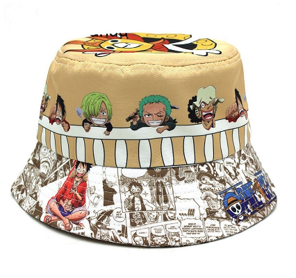 Summer Anime One Piece Fisherman Hat Luffy Print Bucket Hat Luffy Hat