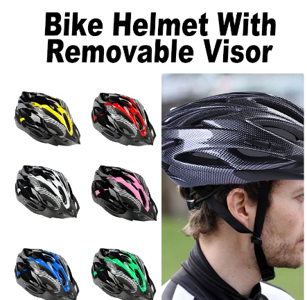 Helmet for BIKE with Removable Visor Ultralight Ventilate Riding MTB Helmet for Men Women