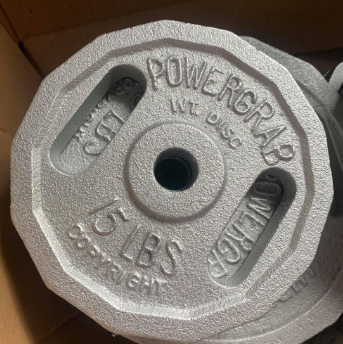 15LBS PowerGrab Iron Grip Standard Gym Plates  Sold per piece