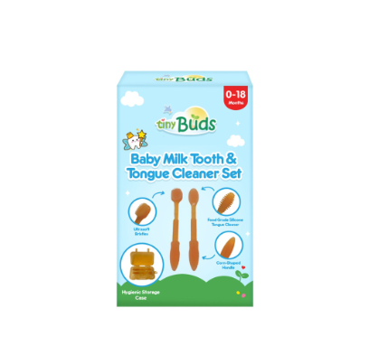 Tiny Buds Baby Milk Tooth & Tongue Cleaner Set