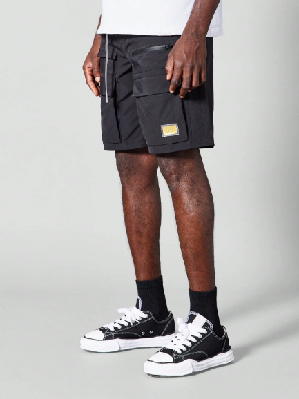 SUMWON Nylon Cargo Shorts With Front Label