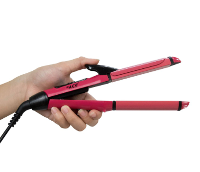 ACE 2-in-1 Hair Straightener And Curler Iron pink 2009