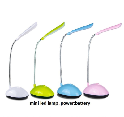 Mini LED Portable Table Lamp Flexible Reading Desk Light Battery Powered For Home Office