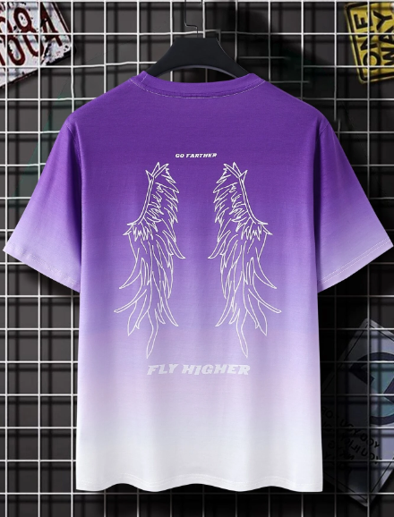 Manfinity Homme Men T-Shirts Fit Crew Neck Short Sleeve Graphic Tee Street Summer Polyester