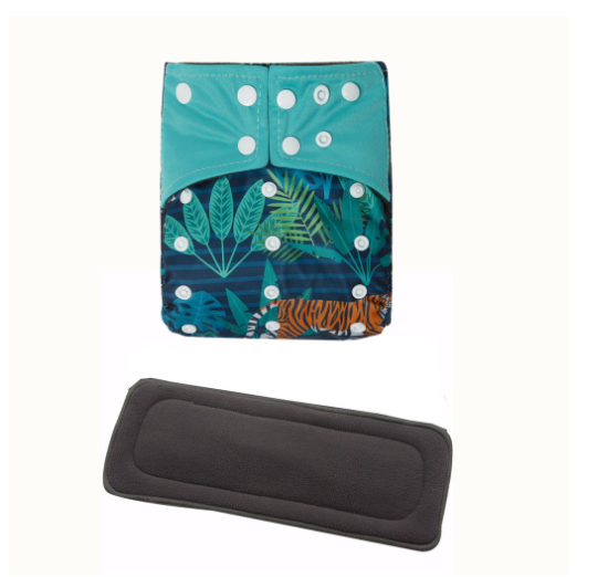Cloth Diaper 1 Set With Bamboo Charcoal Inserts In Stocks D14