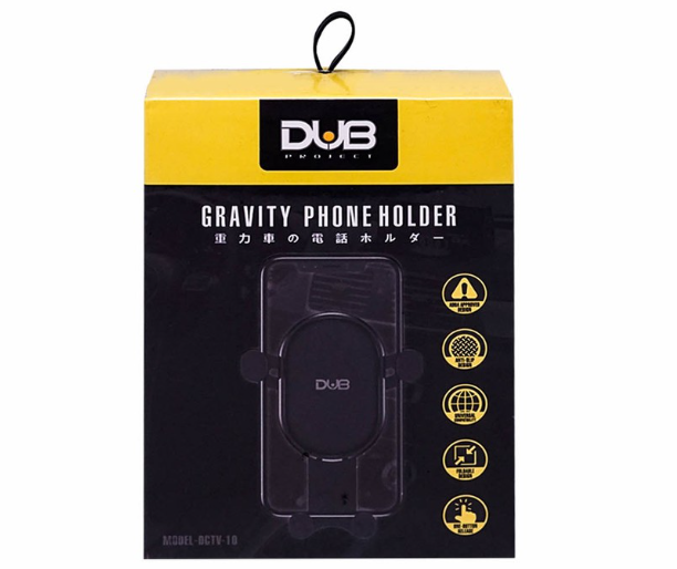 Dub Gravity Phone Holder DCTV-10 (Black) Auto-Clamping Air Vent Car Phone Holder Fits iPhone Series
