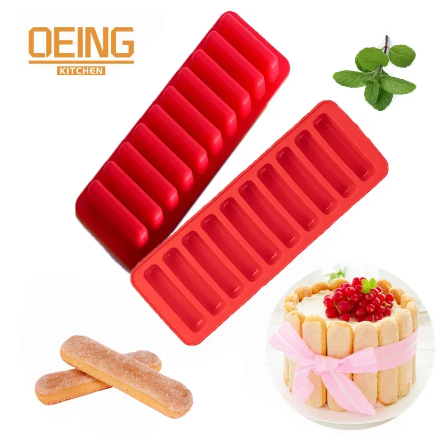 StripEase Silicone Baking Mold FingerStrip Silicone Bakeware Tray LongBake 10-Hole Silicone Form BiscuitBliss Silicone Mold BakeStrip Finger Biscuit Tray PuffCraft Long Strip Silicone Mold CakeFinger 