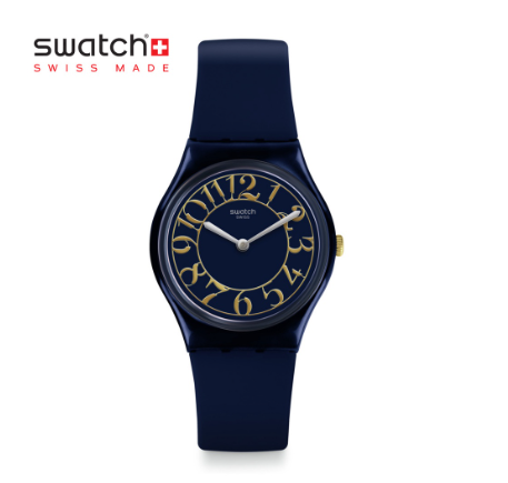 Swatch Gent BACK IN TIME GN262 Blue Silicone Strap Watch