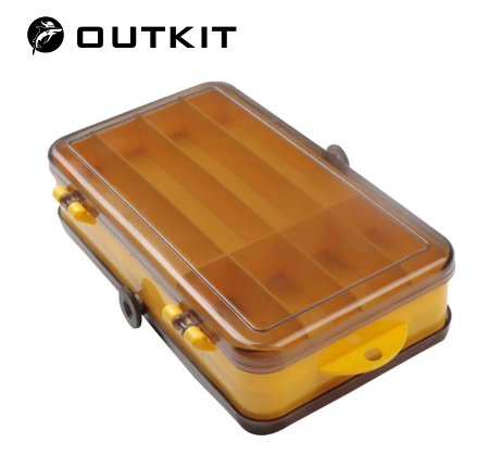 OUTKIT Double Sided Fishing Tackle Box 13 Compartments Lure Hook Fishing Bait Lure Hook Storage Box Storage Box Multi-function