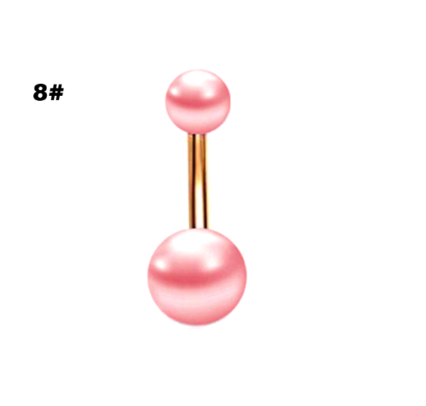 Stainless Steel Heart Piercing Jewellery Zirconia Butterfly Belly Button Ring Belly Button Clasp Pink 8