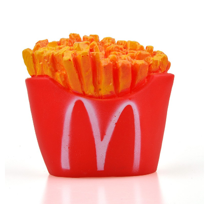 Pet Dog Squeak Chew Toys Funny French fries Designs Dog Toys For Small Large Dog Cat Puppy Sound