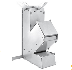 Outdoor Collapsible Wood Burning Stove Detachable Portable Stainless Steel Rocket Stove Camp Tent Stove