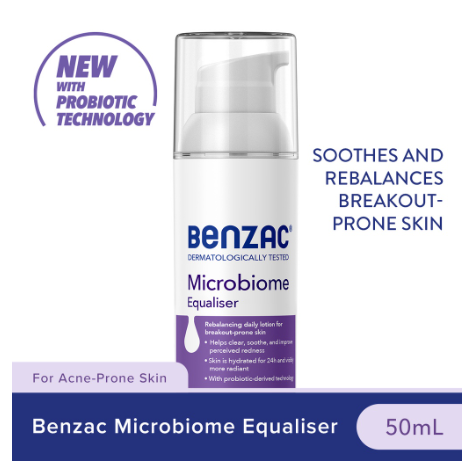 Benzac Microbiome Equaliser 50g (Moisturizer with Probiotic Technology / For Breakout-Prone Skin)