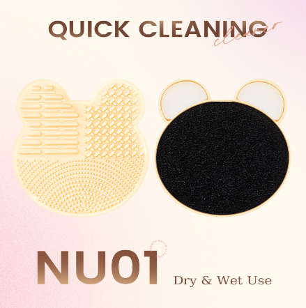 FOCALLURE Makeup Brush Cleaner Makeup Cleaner Bowl Cleaning Mat Durable Material Wet & Dry Clean