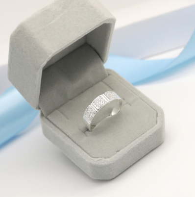 SILVER M078 Italy 92.5 Silver Men's Ring