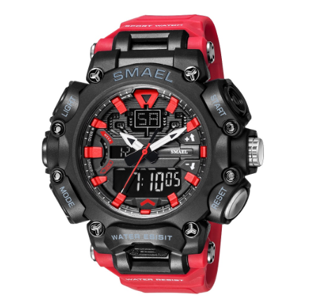 Smael Men's Dual Display Quartz Digital Watch Military Waterproof Chronograph M3