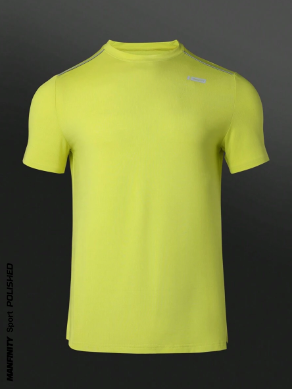 Manfinity Sport Polished Men's Casual Reflective Print Sports T-Shirt