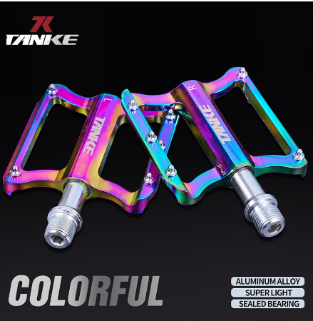 TANKE Bike Pedals Ultra Light Aluminum Alloy Colorful Sealed Bearing High Strength Weapon Pedal