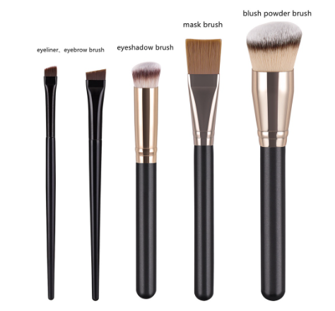 Beauty Glazed Makeup Brushes Set 5Pcs.