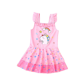Children's Swimsuit Girls' One-Piece Girl2022New Student Children and Teens Princess Dress Style
